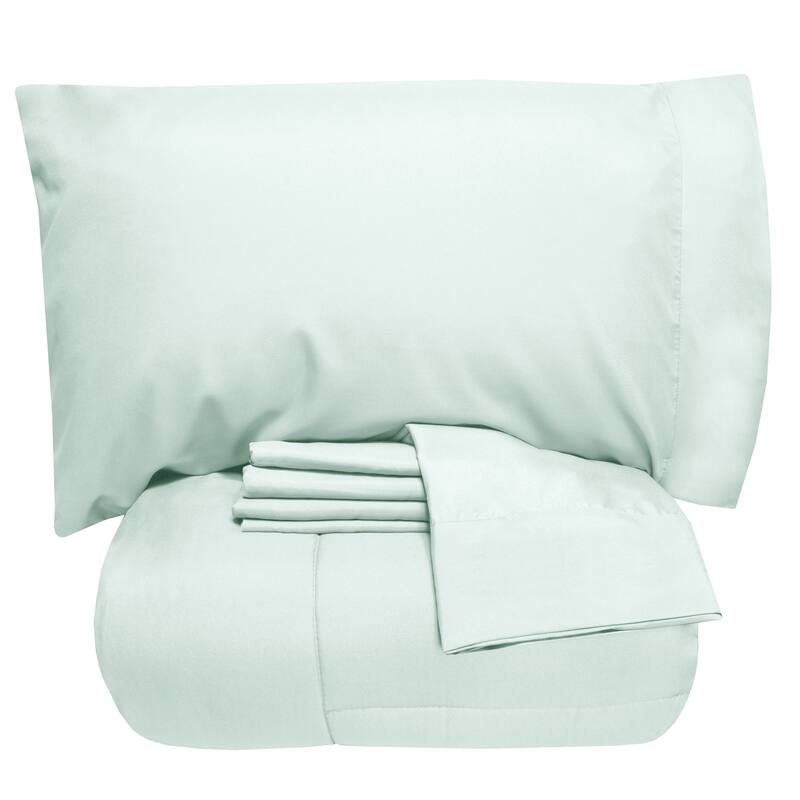 Sweet Home Collection Luxury Solid Bed-In-a-Bag with Sheet Set