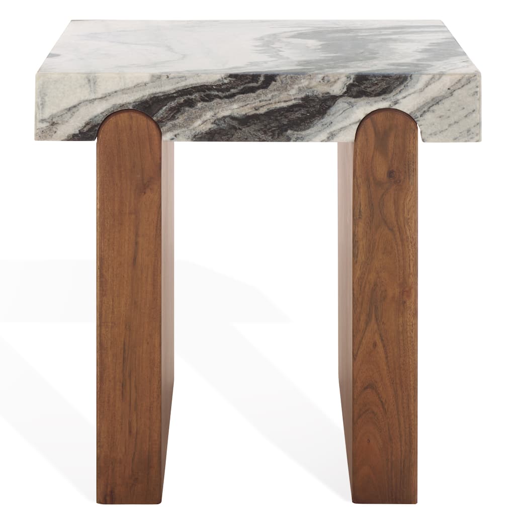SAFAVIEH Couture Ellebeth Marble Top Accent Table - 20"W x 20"D x 20"H