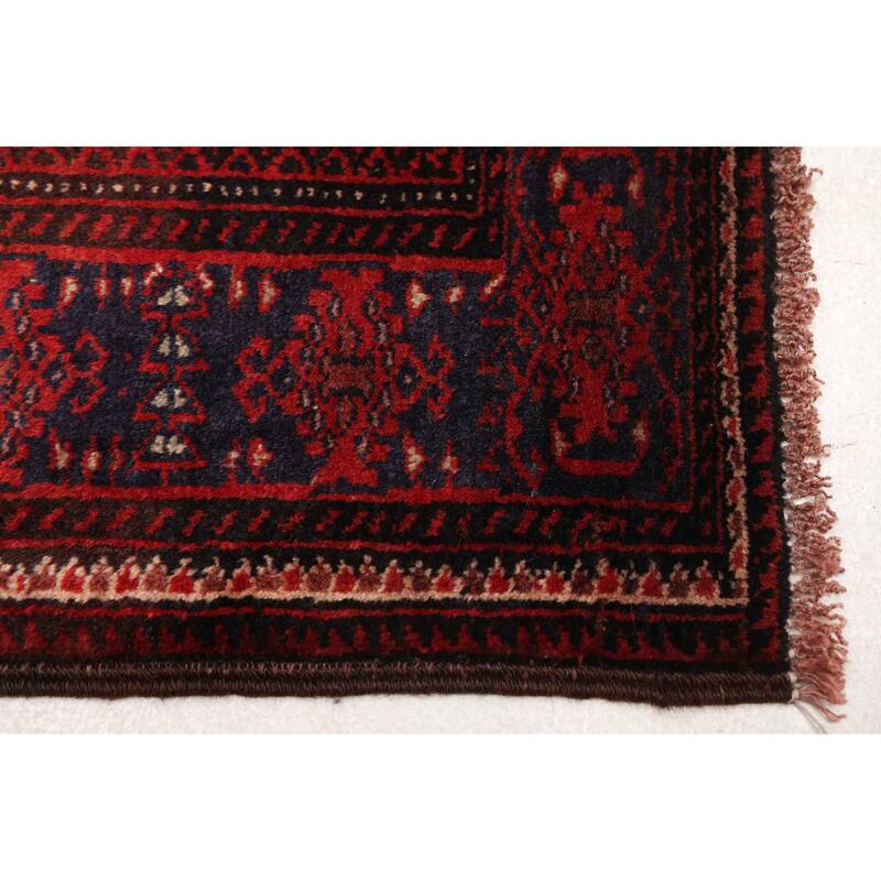 ECARPETGALLERY Hand-knotted Teimani Red Wool Rug - 3'8 x 6'10