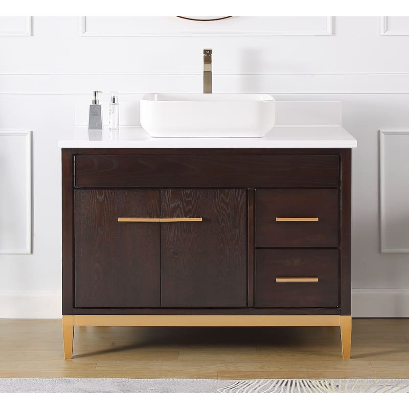 42" Tennant Brand Modern Style Beatrice Vessel Sink Bathroom Vanity
