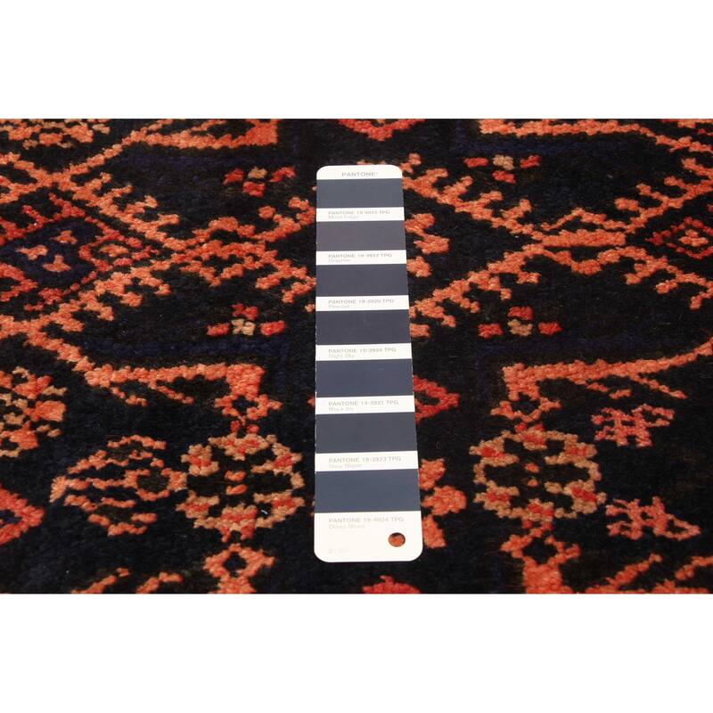 ECARPETGALLERY Hand-knotted Andelz Navy Wool Rug - 3'3 x 10'0