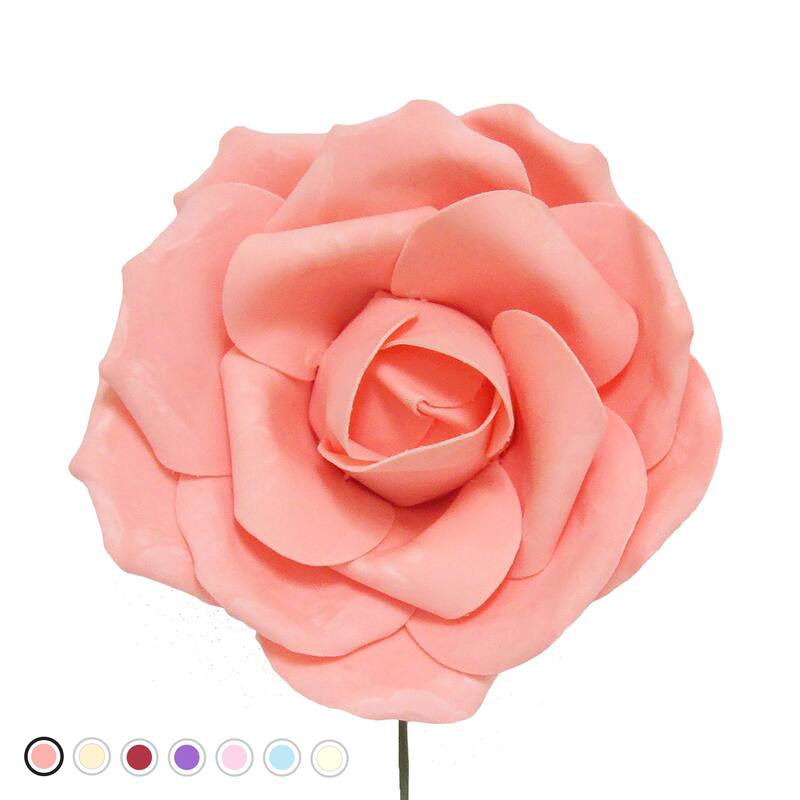 Set of 3 Large Foam Rose Stem Flower Wall Decor Backdrop Art Crafts 12in