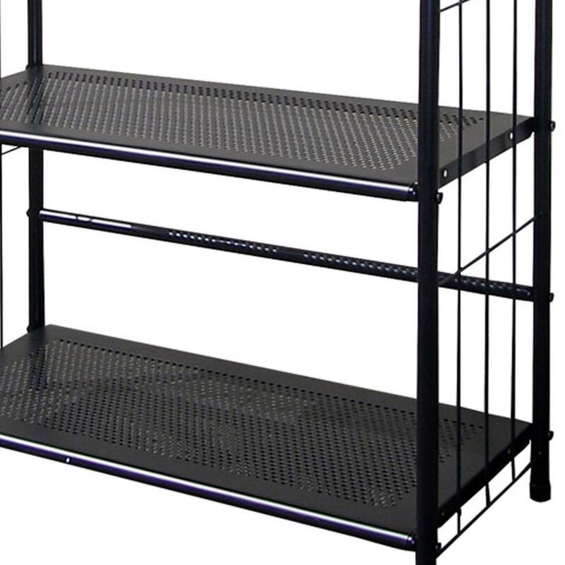 37" Tall 3-Tier Metal Standing Book Shelf