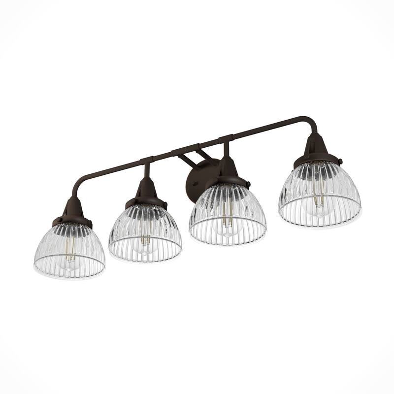 Hunter Cypress Grove 4-Light Vanity Wall Light - Industrial, Transitional, Contemporary - Damp Rated!