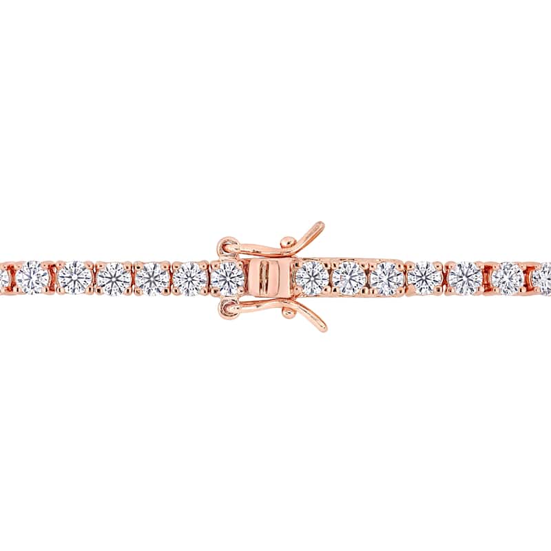 Miadora 5 5/8ct TGW Created Moissanite Tennis Bracelet in Rose Plated Sterling Silver