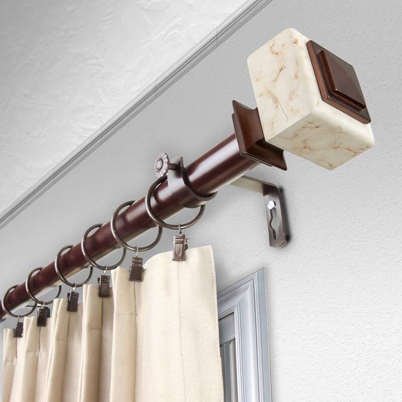 Sven 1 Inch Single Curtain Rod - Elegant Steel Drapery Rod - Home Imports Emporium - 240