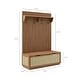 preview thumbnail 13 of 16, Soma Fluted 3-in-1 Hall Tree With Storage Bench and Coat Rack