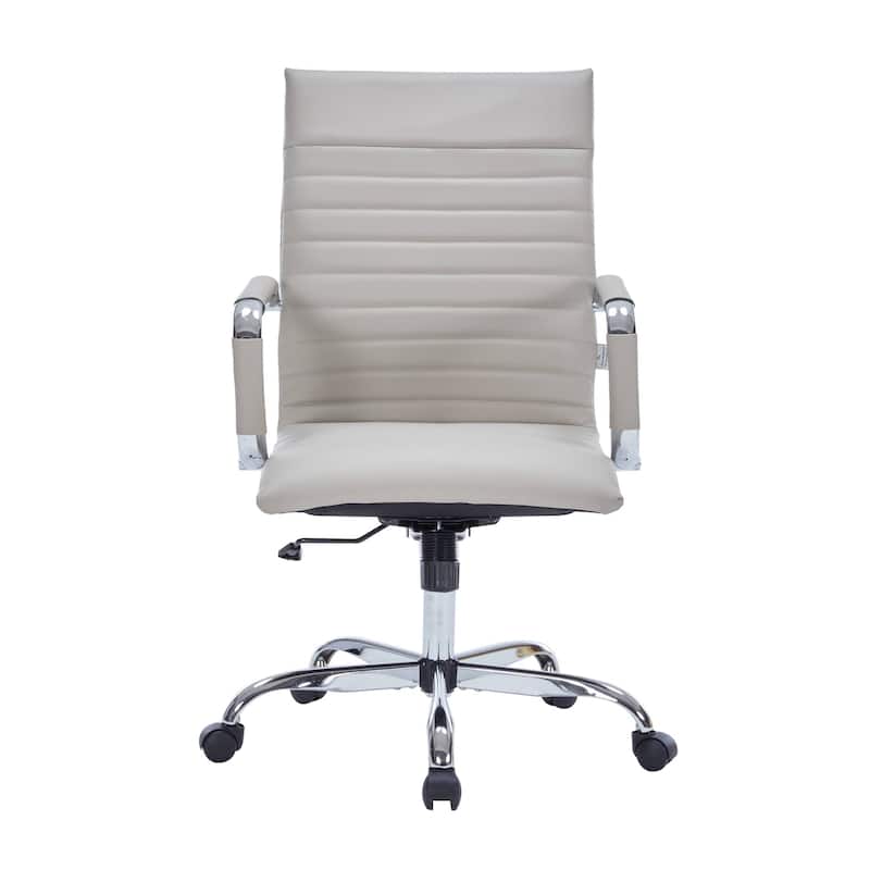 Harris High-Back Leather Executive Office Chair with Metal Frame, Adjustable Height, Tilt Lock, and Swivel for Home/Workspace