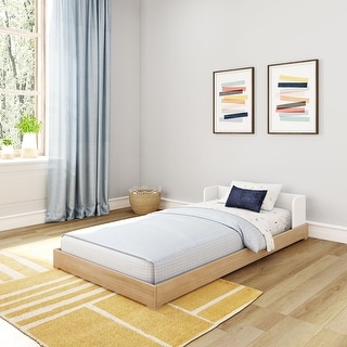 Max and Lily Mid Century Modern Twin Floor Bed