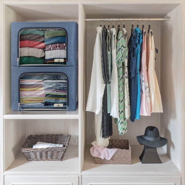 Clothing rack size clearance dividers with insert window