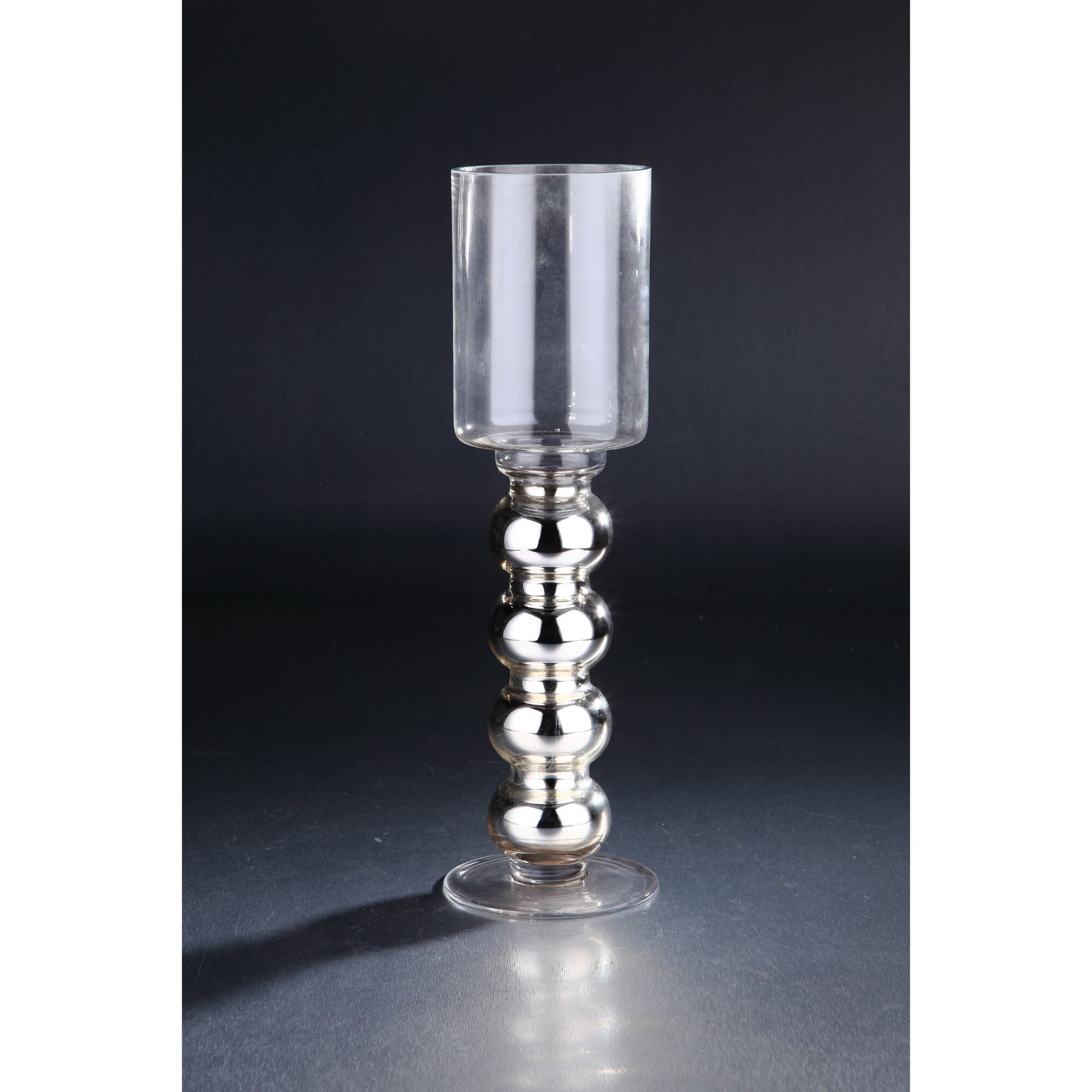 silver pillar candle holders