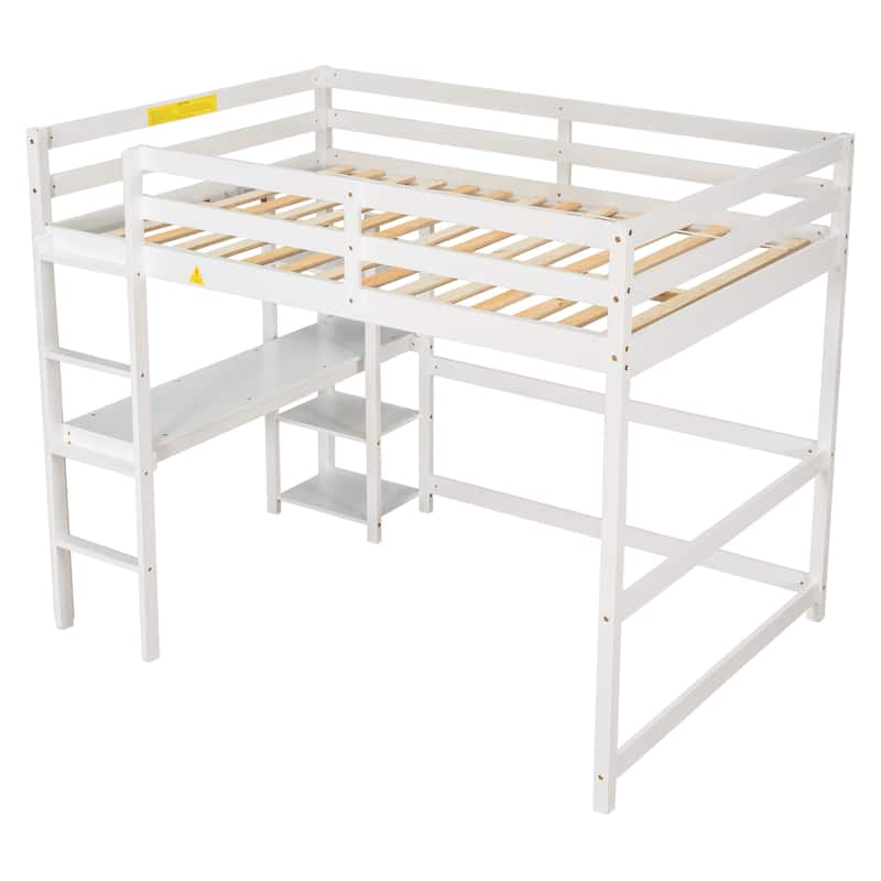 Minimalistic Full Pine Loft Bed