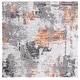 preview thumbnail 40 of 50, SAFAVIEH Craft Ermina Modern Abstract Rug 5'3" Square - Grey/Orange - Square