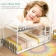 preview thumbnail 9 of 8, Gymax Twin Over Twin Bunk Bed w/ Fence & Ladder Solid Wood Floor Bunk
