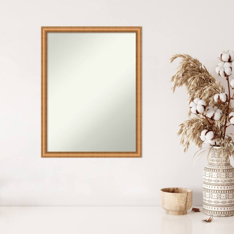 Salon Scoop Non-Beveled Wood Framed Wall Mirror