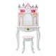 preview thumbnail 9 of 8, Teamson Kids - Dreamland Castle Play Vanity Set - White / Pink - 23.5"W x 12.5"L x 46.5"H