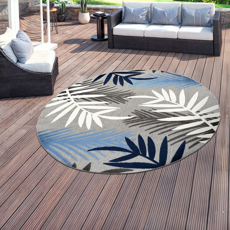 Evora Palm Frond Indoor/Outdoor Area Rug