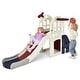 preview thumbnail 7 of 6, 6-In-1 Slide for Kids Toddler Climber Slide Playset w/ Basketball Hoop Blue