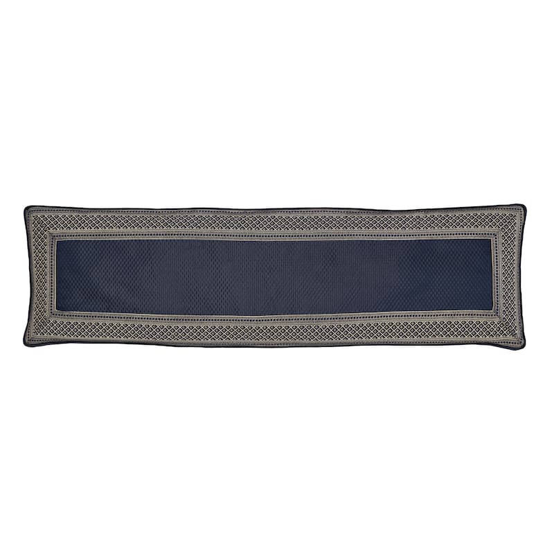 J. Queen New York Excelsior Royal Blue Bolster Decorative Throw Pillow