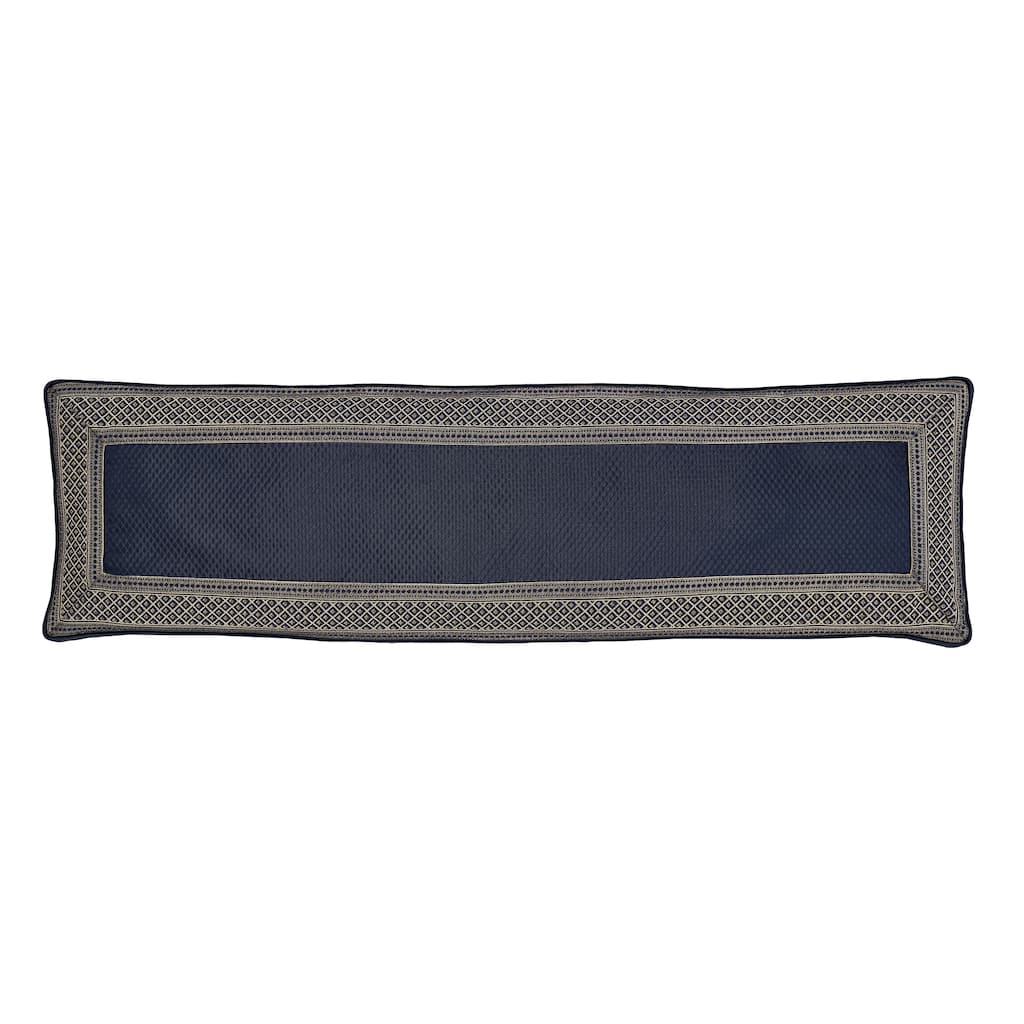 J. Queen New York Excelsior Royal Blue Bolster Decorative Throw Pillow