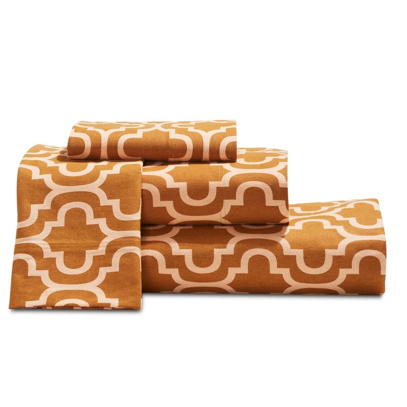 Superior Flannel Cotton Trellis Pocket Bed Sheet Set