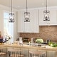 preview thumbnail 3 of 9, Carbon Loft Modern Rustic 3-Light Kitchen Island Pendant Lights for Dining Room - W 9.1"x H 24.4"