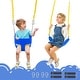 preview thumbnail 8 of 15, Metal/Plastic Bucket Swing with Chains - 11"D x 11"W x 78"H