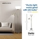 preview thumbnail 8 of 7, Brushed Nickel Floor Lamp With Side Reading Light
