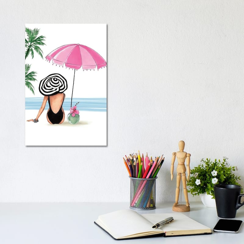 iCanvas "On The Beach" by LaLana Arts Canvas Print - 12x8x0.75