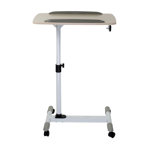 Laptop Over Bed Table Adjustable Rolling Portable Mobile Table Carts Tray Stand 