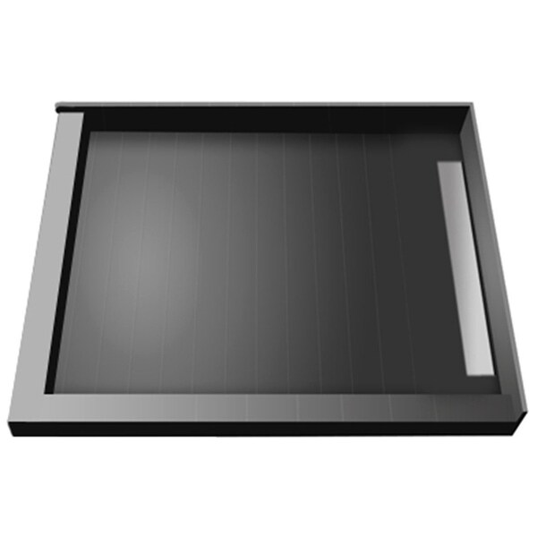 Tile Redi WF3636RDL-PVC Wonderfall 36" X 36" Corner Shower Pan with Double Curb and 2" Right-Side Drain - Tileable Drain