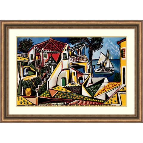 Framed Art Print 'Paysage Mediterraneen' by Pablo Picasso 37 x 27-inch
