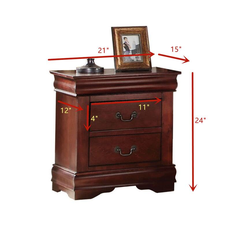Nightstand with 2 Drawers