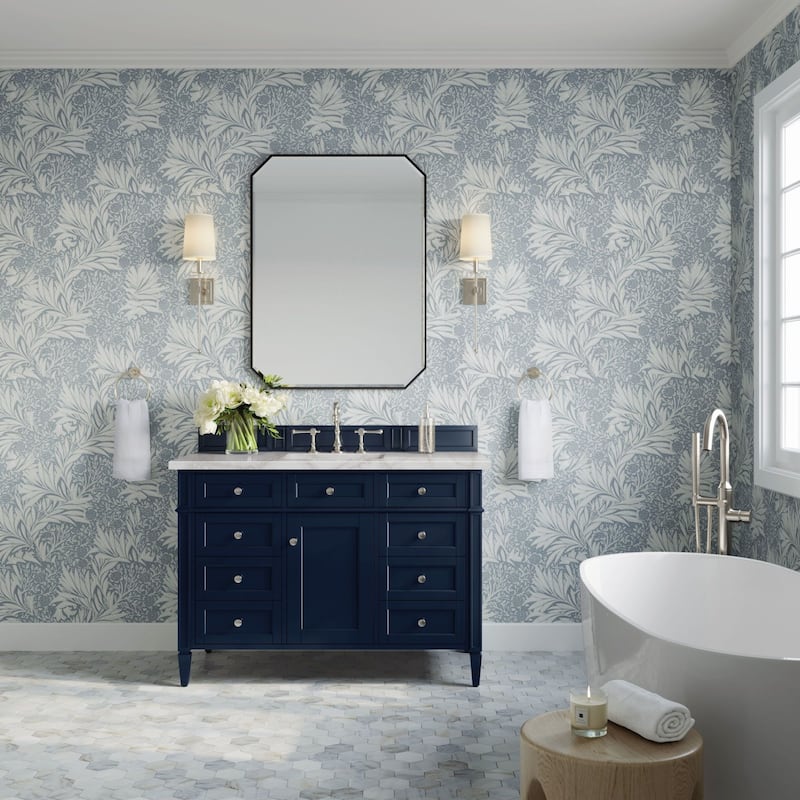 James Martin Vanities 650-V48-3VSL Brittany 48" Single Basin Poplar