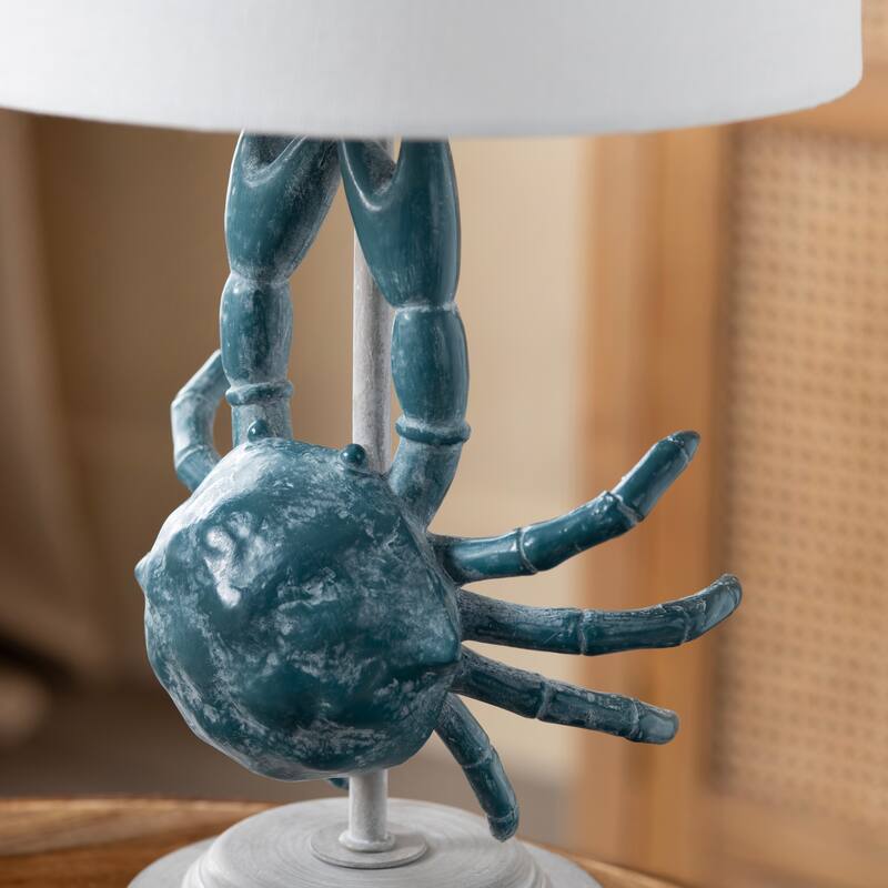 20.25"H Resin Table Crap Lamp with Shade - 10" x 10" x 20.25"