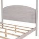 preview thumbnail 25 of 27, King /Queen Size Canopy Platform Bed with Headboard and Support Legs, Grey/Brown