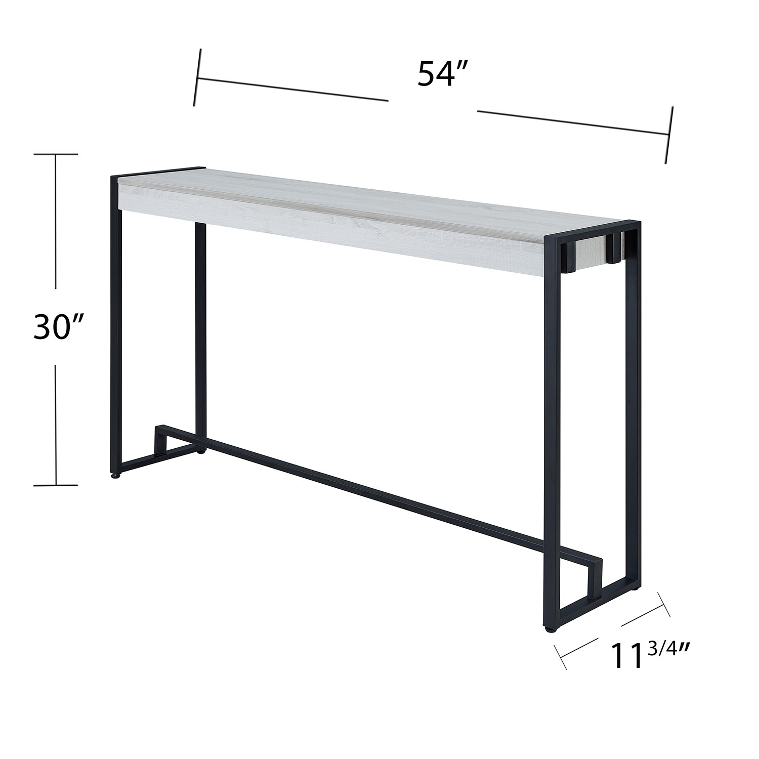 Macen Modern Narrow Industrial Console Table