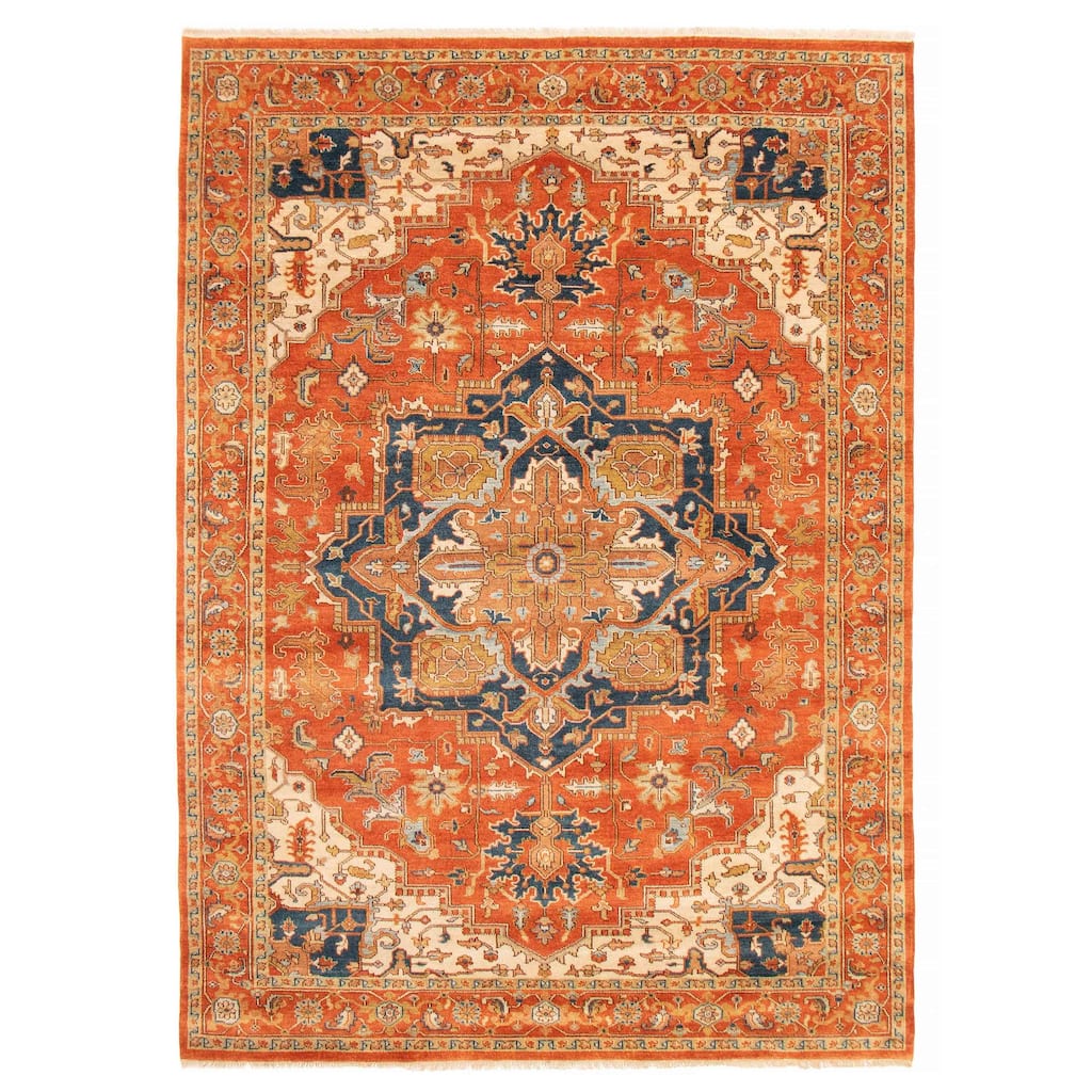 ECARPETGALLERY Hand-knotted Jules Sultane Dark Copper Wool Rug - 8'1 x 11'0