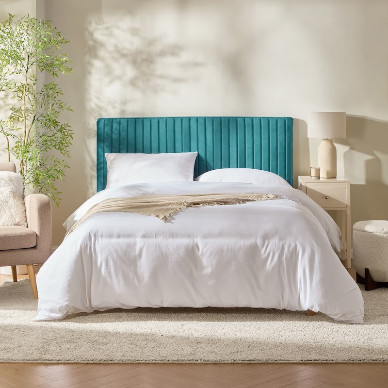 Empyrean Velvet Headboard, Floating Wall-Mounted, Easy Assemble Upholstered Peel & Stick, 3D Soundproof Bed Wall Panels