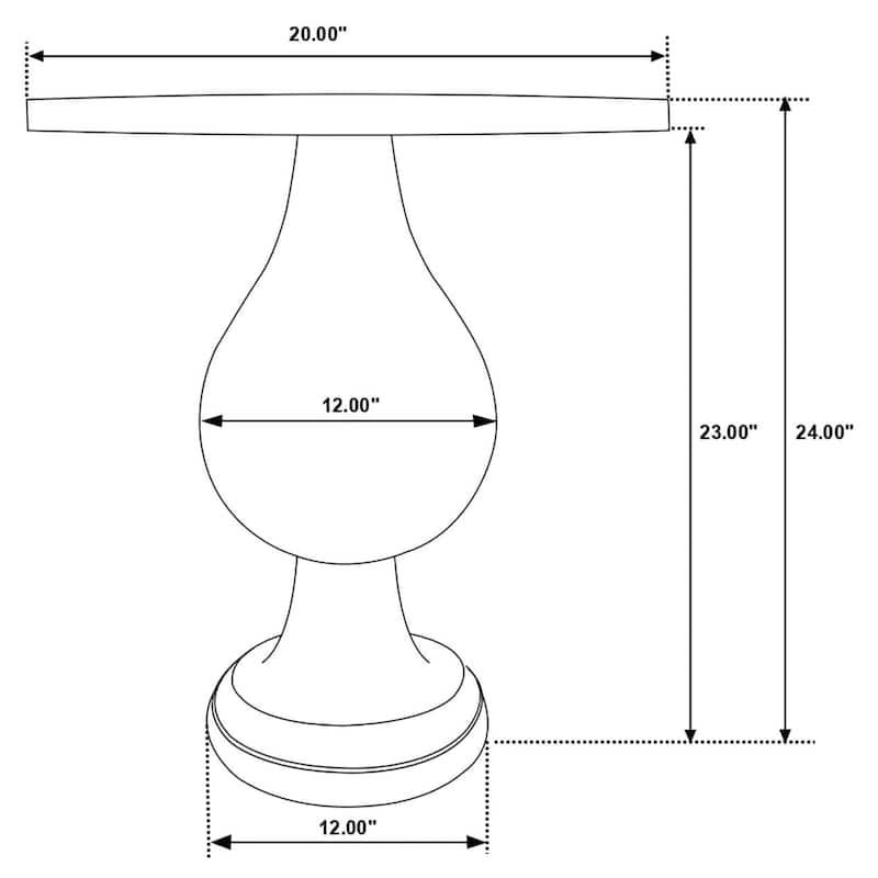 Stain Pedestal Accent Table