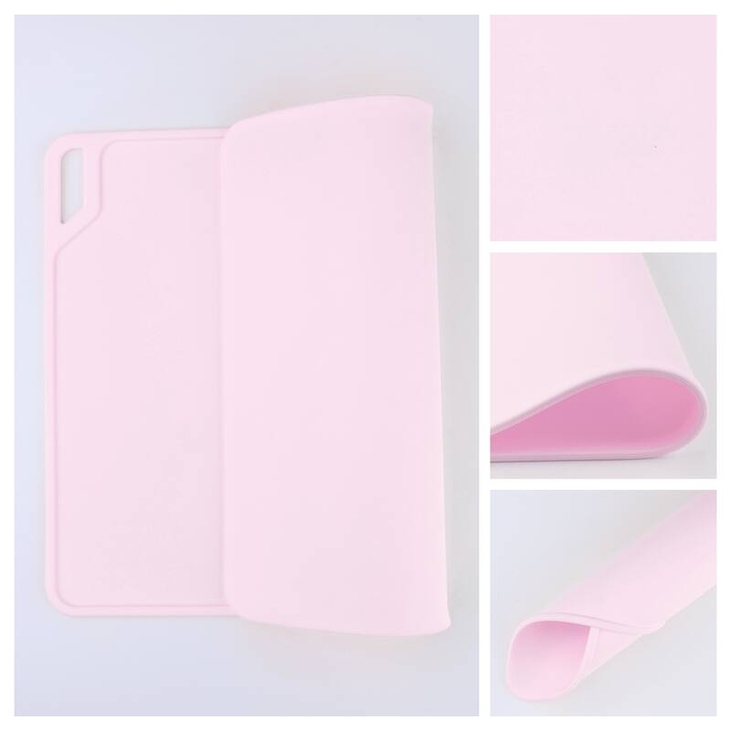 Placemat Set of 6 Silicone Placemats for Kitchen Dining Table Decor, Table Placemats Wipeable Table Mat - 15*12in - Pink