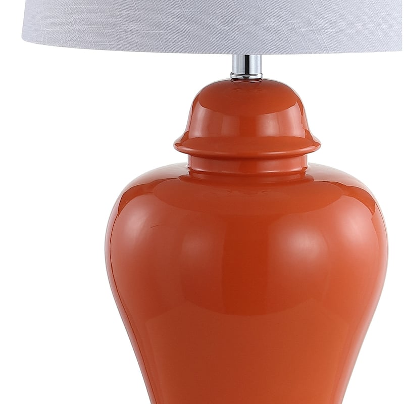 Bowen 27" Ceramic Urn LED Table Lamp, Grey (Set of 2) by JONATHAN Y
