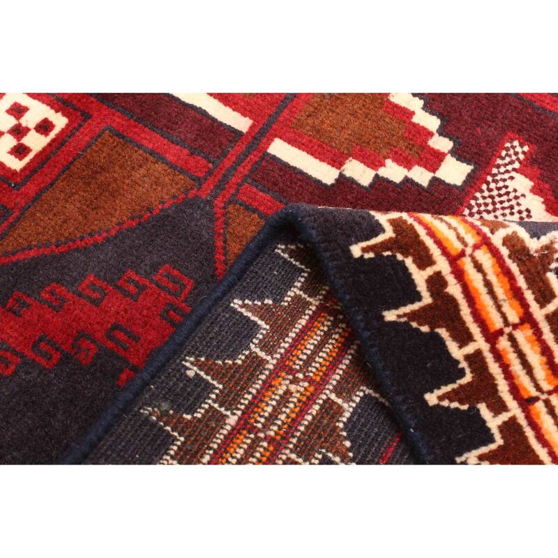 ECARPETGALLERY Hand-knotted Teimani Burgundy Wool Rug - 2'10 x 4'6