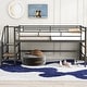 preview thumbnail 2 of 32, Simple & Space-saving Design Mid Metal Loft Bed with Storage stairs, Twin Size