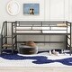 preview thumbnail 1 of 15, Twin Loft Bed with Storage stairs,Space-Saving Solution For Any Child's Bedroom. Black