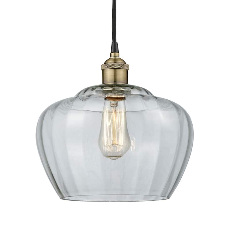 Innovations Lighting 616-1P-12-11-L Fenton Pendant Fenton 11" Wide - Black Antique Brass / Clear