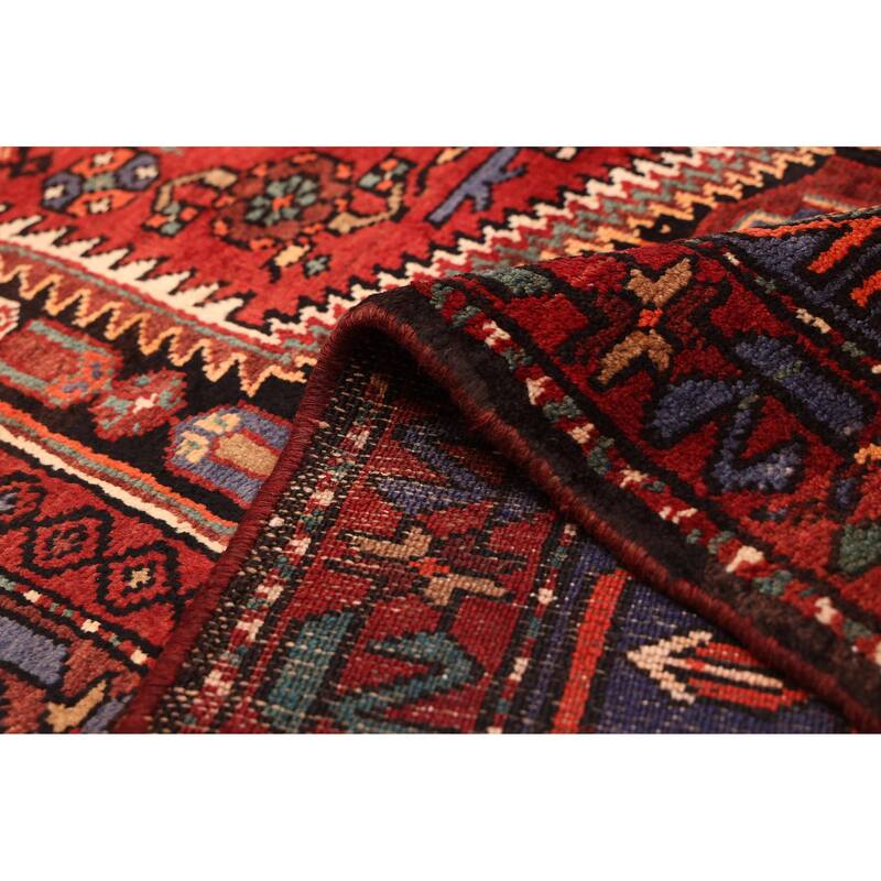 ECARPETGALLERY Hand-knotted Anatolian Vintage Black, Red Wool Rug - 5'2 x 9'9