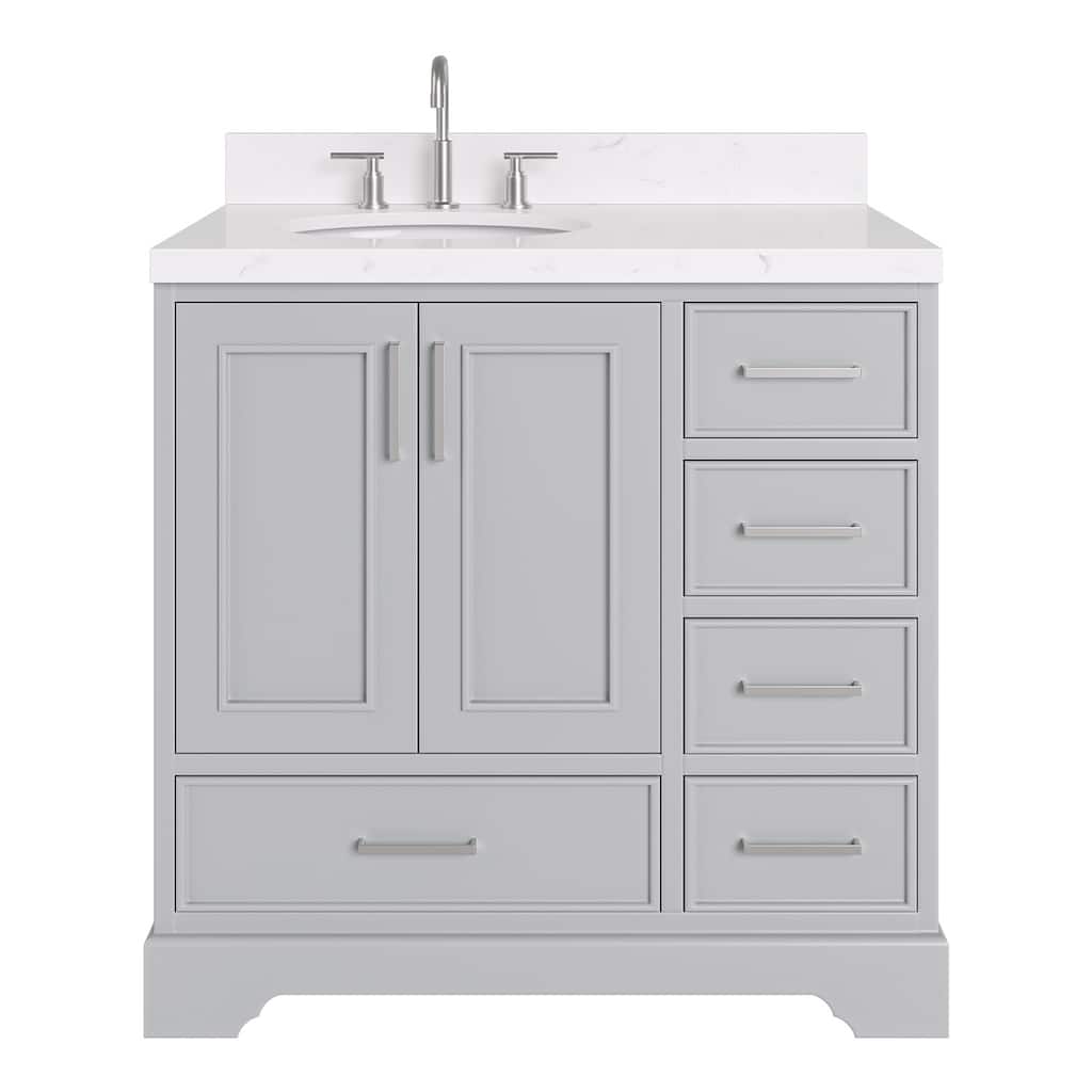 Ariel M036SLCQOVO Stafford 36" Free Standing Single Basin Vanity Set