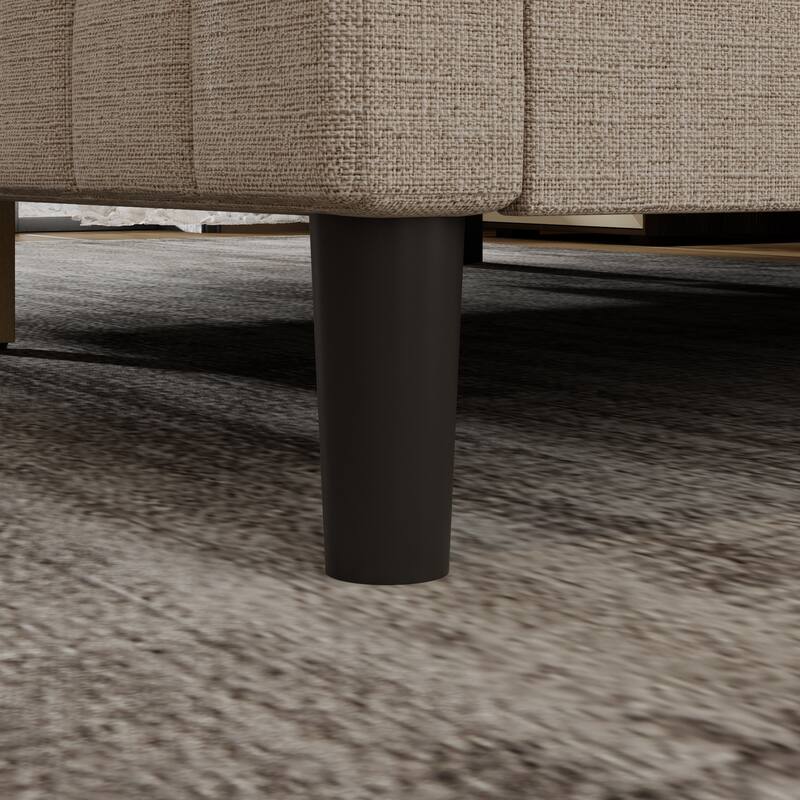 Upholstered Bed Frame with USB Port, Platform Bed with Headboard and Footboard Queen Size