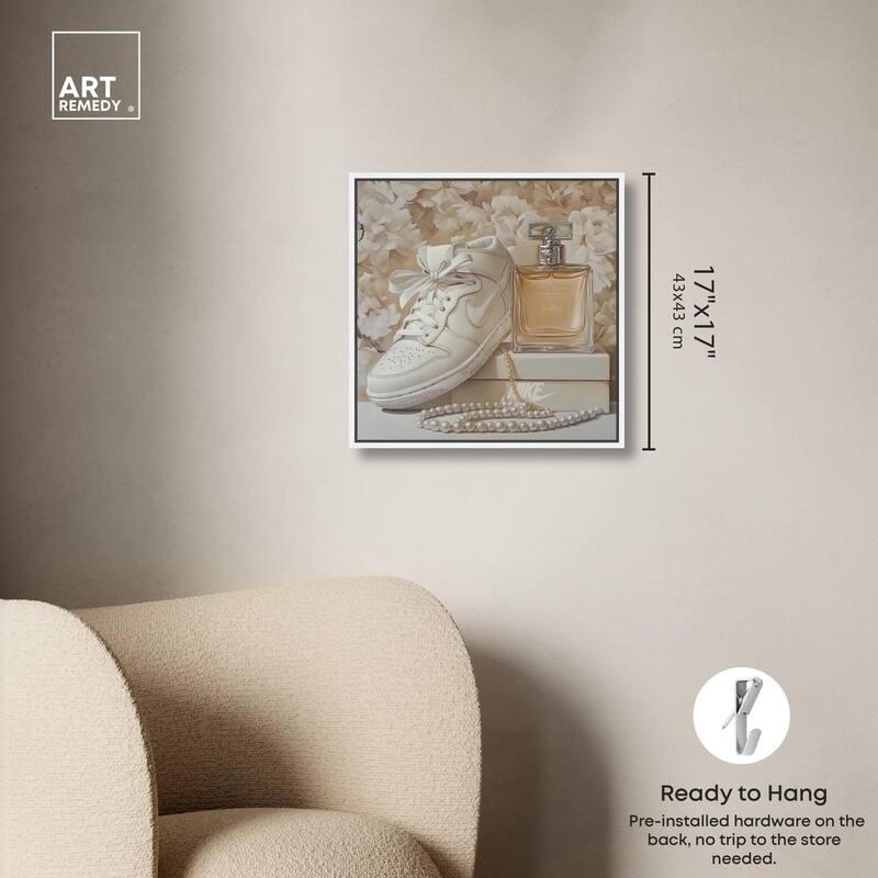 White Sneakers and Pearls Canvas by Art Remedy
